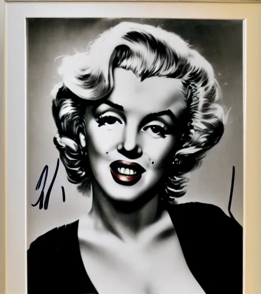 Image similar to Marilyn Monroe autographed by Marilyn Monroe