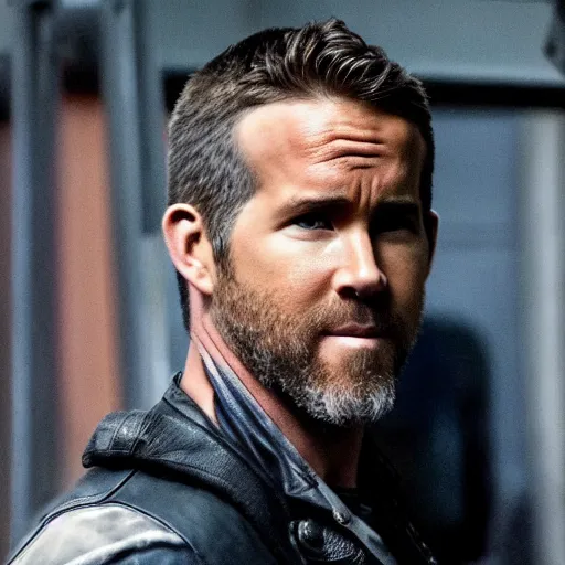Prompt: Ryan Reynolds in Sons of anarchy very detail4K quality super realistic