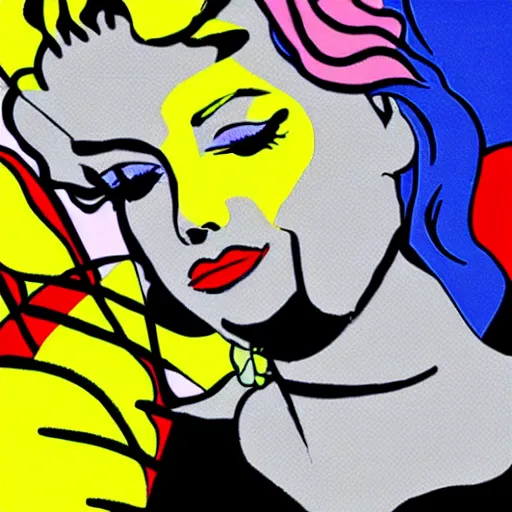 Prompt: roy lichtenstein color palette