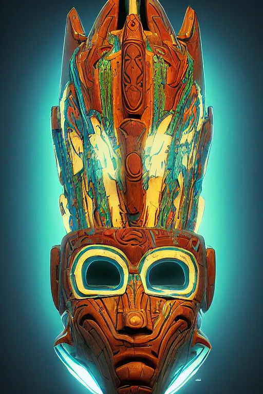 Prompt: totem tribal vodoo mask feather gemstone global illumination ray tracing hdr that looks like it is from borderlands and by feng zhu and loish and laurie greasley, victo ngai, andreas rocha, john harris