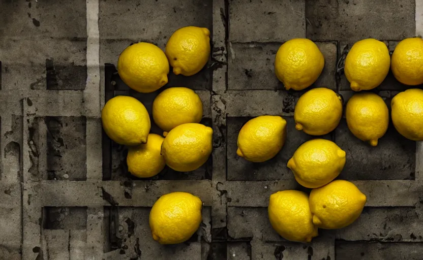 Image similar to lemons in prison, photography