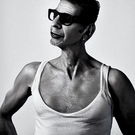 Prompt: jeff goldblum in a tutu,