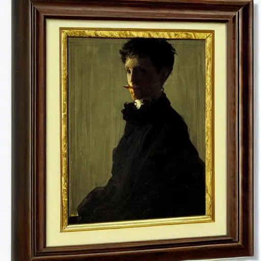 Image similar to portrait of a ghost by alfred stevens
