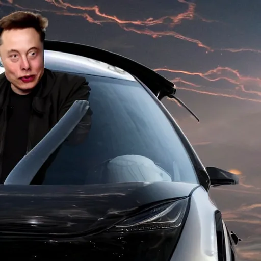 Prompt: elon musk driving a nuclear bomb, 4k