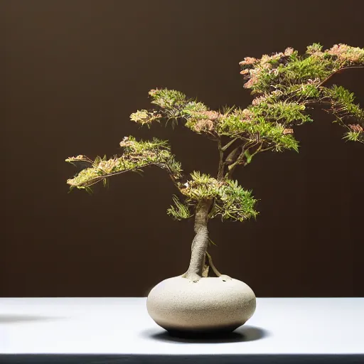 Image similar to a photo of 8k Ikebana, ikenobo, ohararyu, sougetsu, wide angle, full body, sony a7r3, ultra detail, photorealistic, in simple background