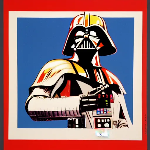 Image similar to original star wars 1 9 7 7 movie poster in the style of andy warhol, 8 k