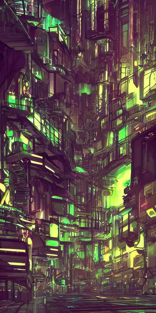 Image similar to cell shaded technopunk alley