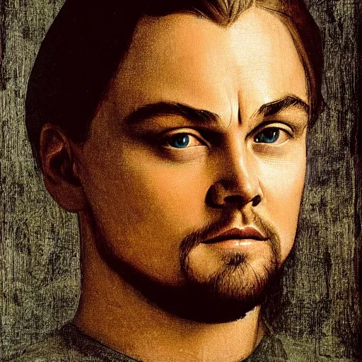 Image similar to Leonardo DiCaprio portrait by Leonardo Davinci