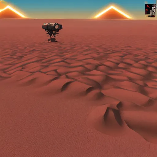 Image similar to dune battle for arrakis multiplayer in the style of ben fiquet