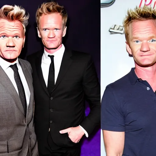 Prompt: gordon ramsay and neil patrick harris,