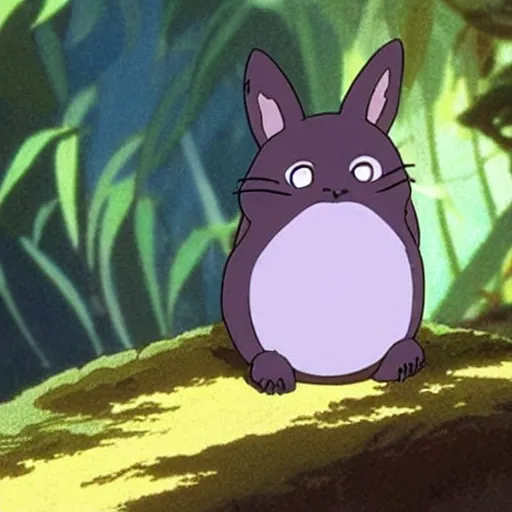 Prompt: small cute creature in the forest made by studio ghibli, spirit