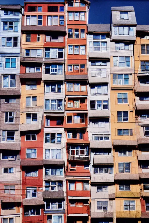 Prompt: stacked houses, 3 5 mm photography
