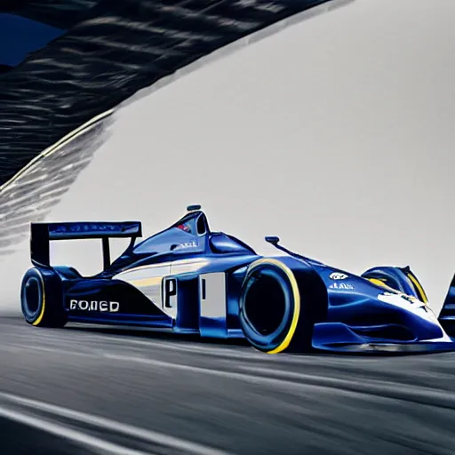 Prompt: electric porsche formula 1