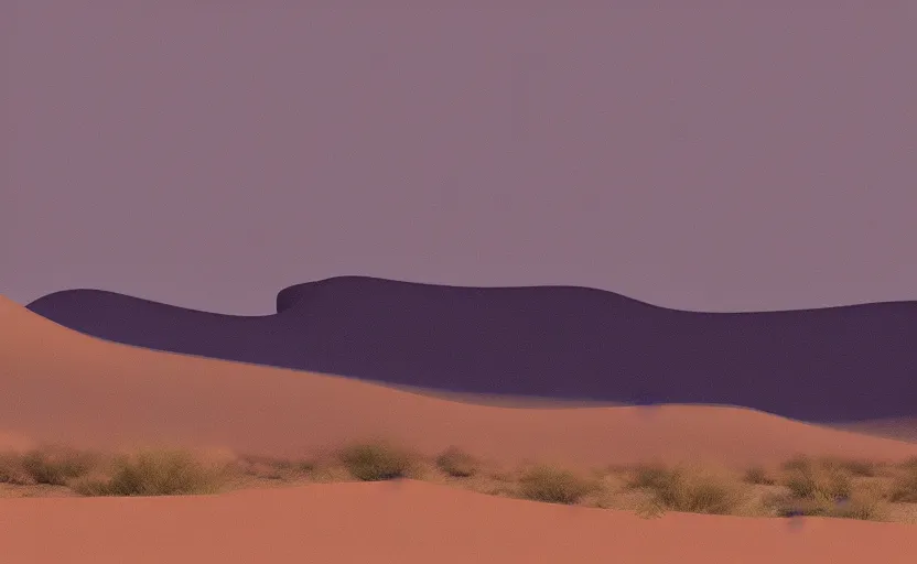 Image similar to a matte painting of desert dunes with blue light falling on them, trending on artstation