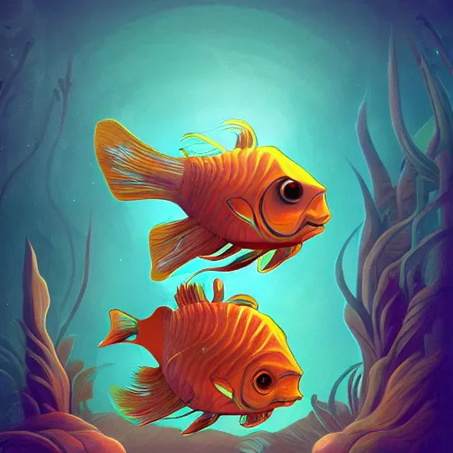 Image similar to Weird Fishes & Arpeggi, Digital Art, Trending on Artstation