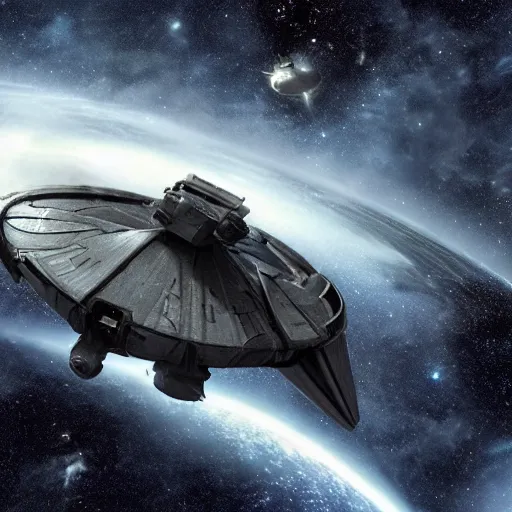 Image similar to ship the destiny from series stargate the universe