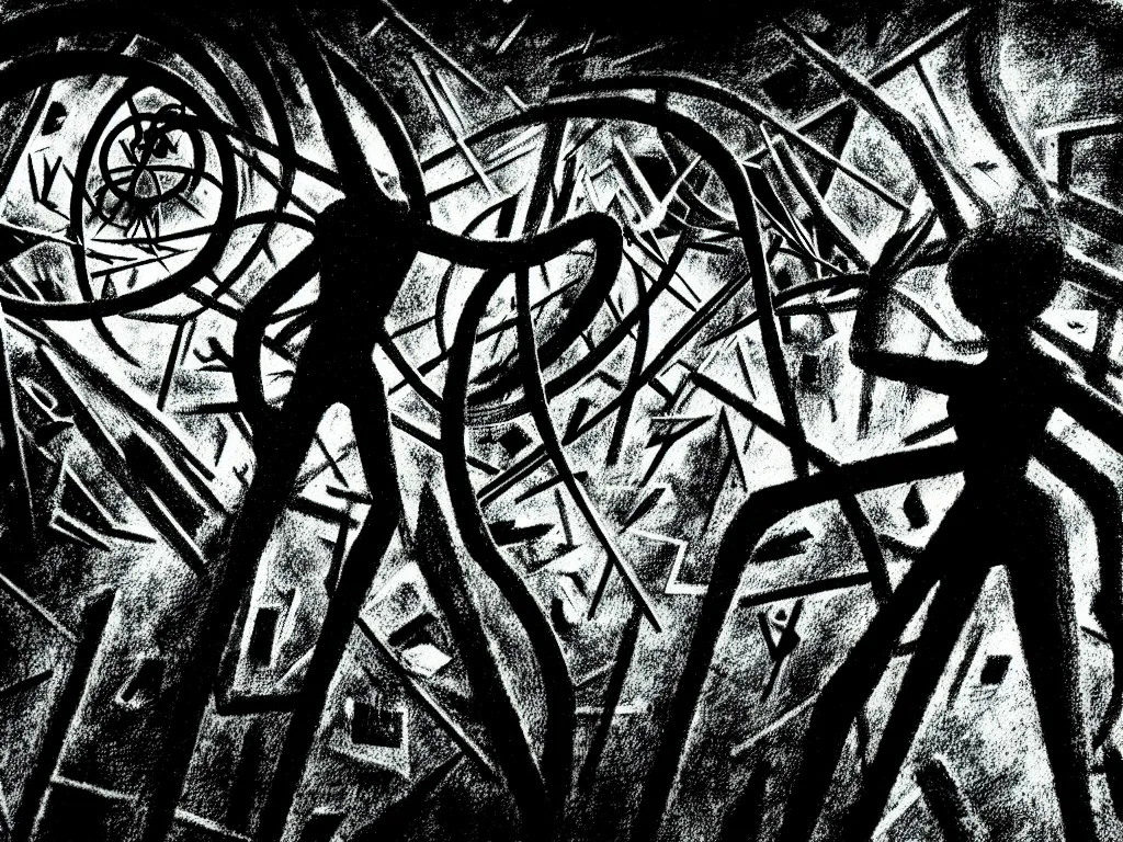 Prompt: highly detailed photo of chaos theory, trending on deviantart, neo surrealism, sharp focus, black and white pallete octane, masterpiece, art by max ernst