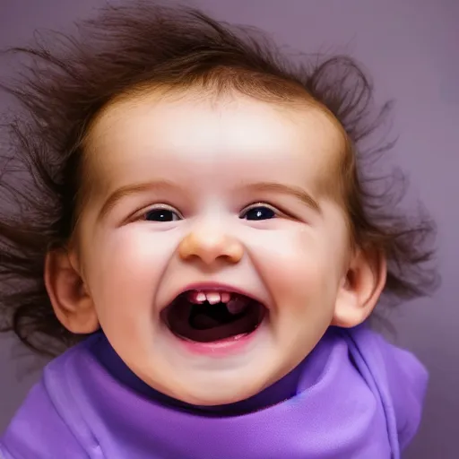 Prompt: cute baby laughing