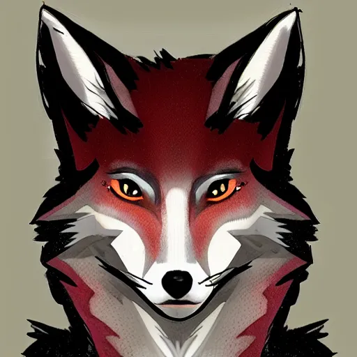 Image similar to an avatar portrait of a kitsune fox mage, in the style of dnd beyond avatar portraits