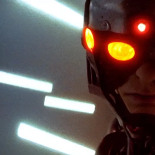 Image similar to movie still of a cool cyborg, cinematic composition, cinematic light, by edgar wright and andrzej zuławski