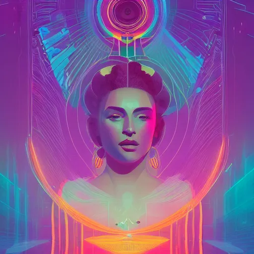 Image similar to a goddess by Petros Afshar and Beeple