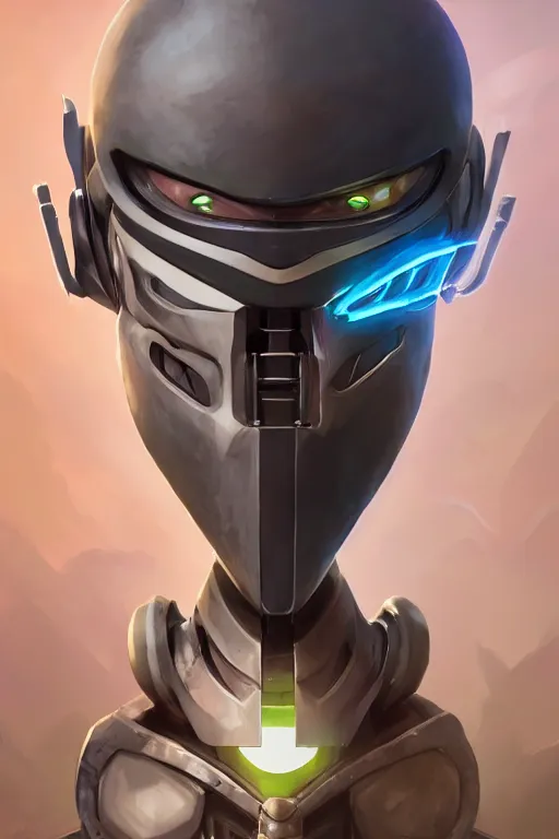 Image similar to epic mask helmet robot ninja portrait stylized as fornite style game design fanart by concept artist gervasio canda, behance hd by jesper ejsing, by rhads, makoto shinkai and lois van baarle, ilya kuvshinov, rossdraws global illumination radiating a glowing aura global illumination ray tracing hdr render in unreal engine 5