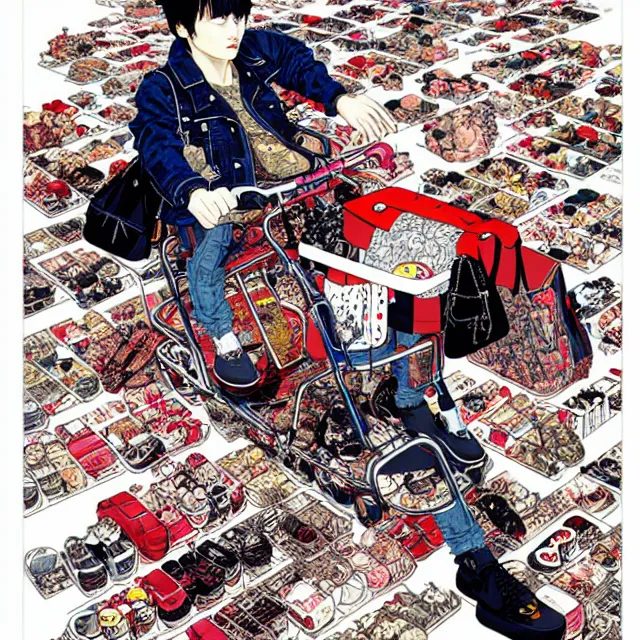 Image similar to fashion advertising campaign by katsuhiro otomo, highly detailed