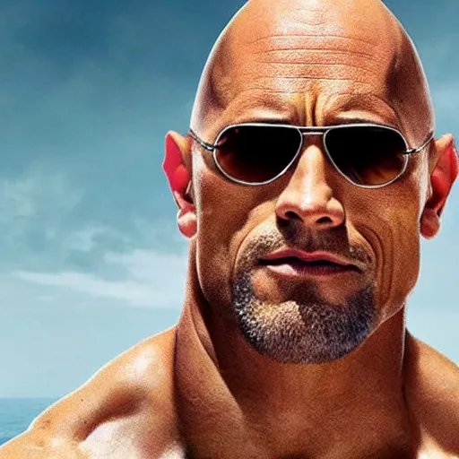 Image similar to dwayne the glock johnson