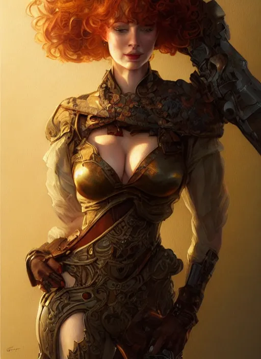 Image similar to Christina Hendricks as a ruggedly handsome heroine, tasteful, intricate, elegant, highly detailed, centered, digital painting, artstation, concept art, smooth, sharp focus, illustration, artgerm, donato giancola, Joseph Christian Leyendecker, WLOP