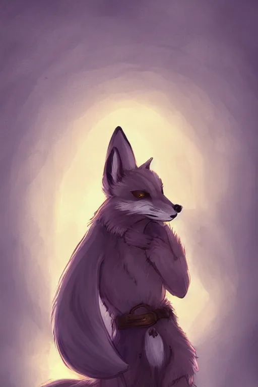 Image similar to an anthropomorphic medieval fox with a fluffy tail, backlighting, trending on artstation, digital art, furry art, trending on furaffinity, fantasy art, by kawacy