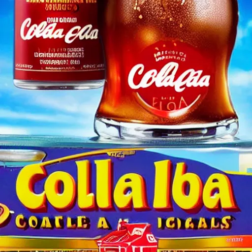 Prompt: a cola brand logo advertising a cola made from cockroaches