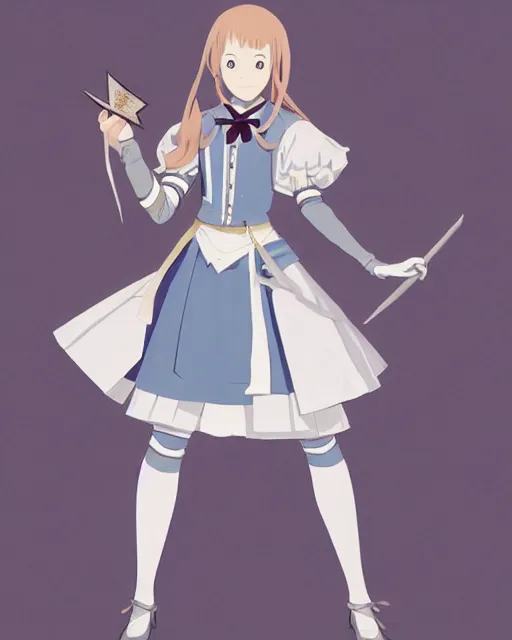 Image similar to late renaissance magical academy girl school uniform with coat, pale cyan and grey fabric, jodhpurs greg manchess painting by sargent and leyendecker, studio ghibli, fantasy, medium shot, asymmetrical, intricate, elegant, matte painting, illustration, hearthstone, by greg rutkowski, by greg tocchini, by james gilleard, by joe fenton