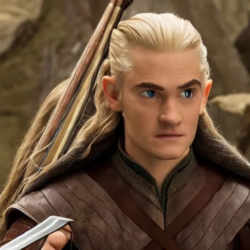 Image similar to movie still of legolas in a pixar movie