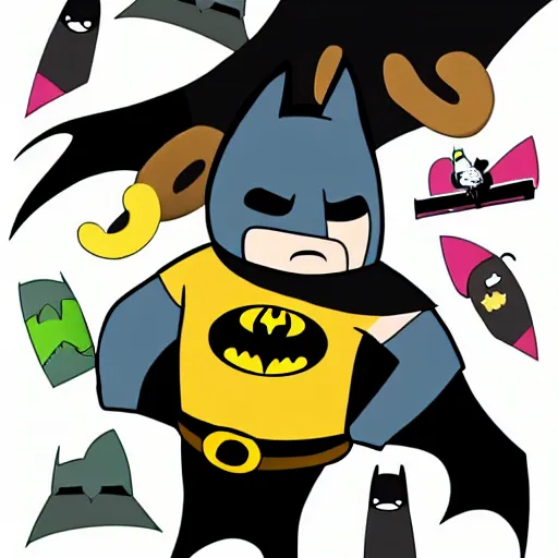 Image similar to batman in adventure time style