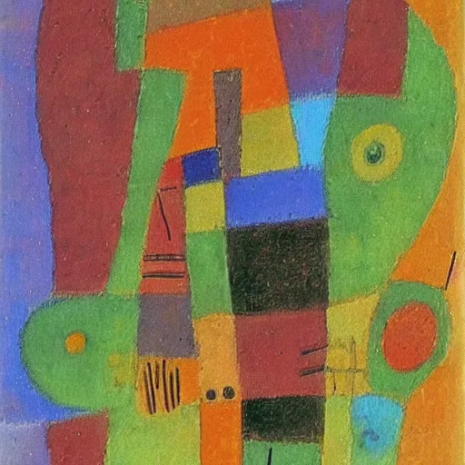 Image similar to a painting of bug by paul klee, intricate detail, expressionism