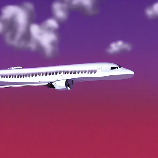 Prompt: airplane, vaporwave