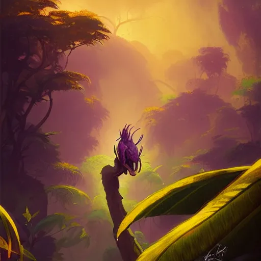 Image similar to portrait of a thri - kreen, jungle background, purple sky, behance hd artstation by jesper ejsing by rhads, makoto shinkai and lois van baarle, ilya kuvshinov, ossdraws