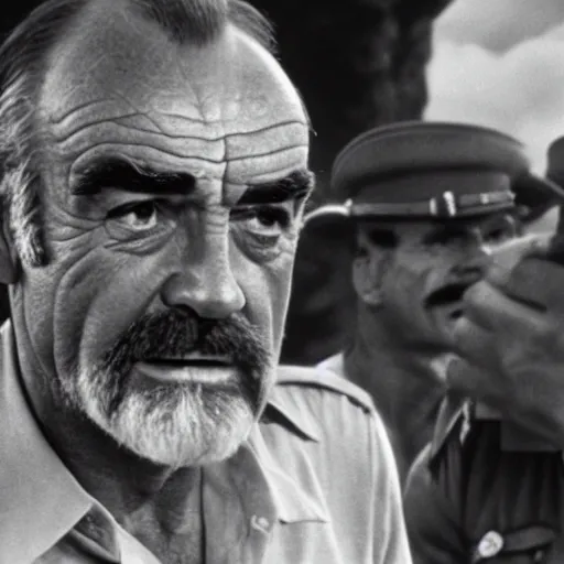 Image similar to sean connery in the bridge on the river kwai, 8 k detail