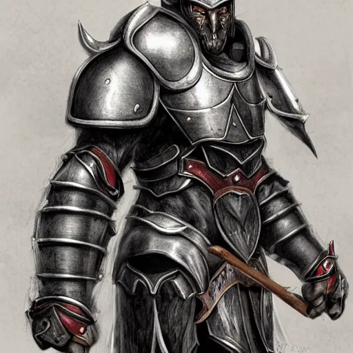 Image similar to detailed portrait of a black Minotaur general in plate armor, fantasy painting, concept art