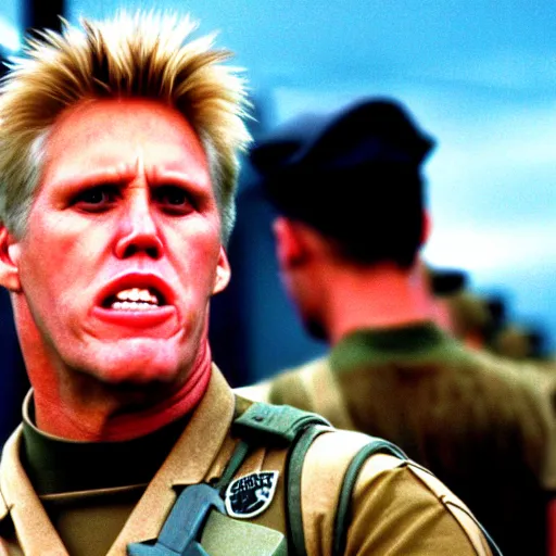 Image similar to gary busey as a soldier in starship troopers ( 1 9 9 7 )