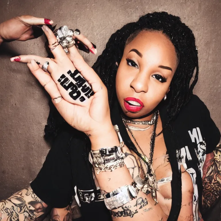 Image similar to the female rapper badmomzjay