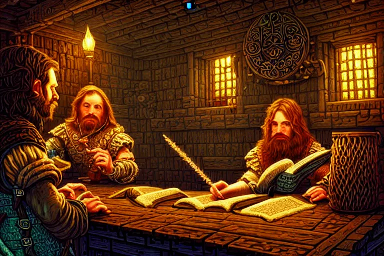 Prompt: the bard's tale, beautiful detailed pixelart by albertov, intricate details, beautiful, dithered gradients, volumetric lighting, cgsociety, artstation, smooth, sharp focus, 2 d illustration, amazing art by dan mumford