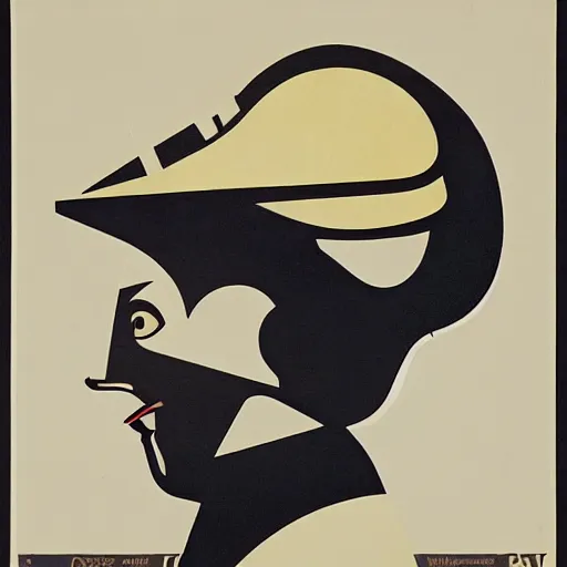 Image similar to a poster of a young man wearing a helmet. by ismael nery, wyndham lewis. behance, international typographic style, soviet propaganda, american propaganda, fauvism