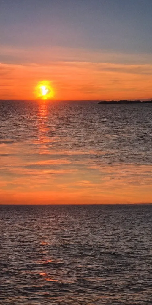 Image similar to a sunset