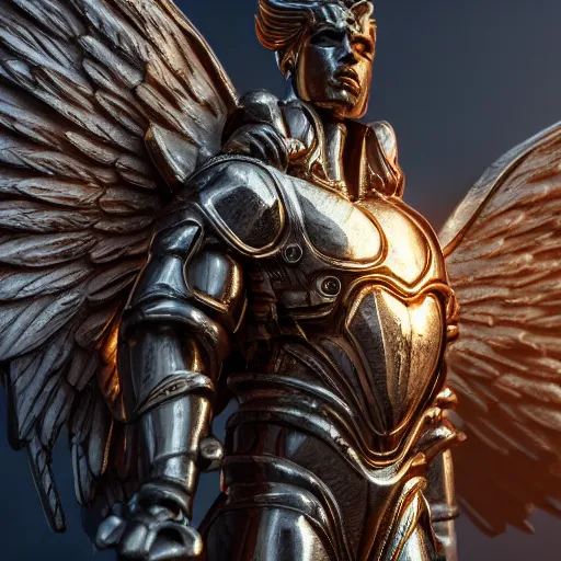 Image similar to archangel micheal by tsuyoshi nagano, illustration, cinematic lighting, hyperdetailed, 8 k, symmetrical, frostbite 3 engine, cryengine, dof, trending on artstation, digital art, crepuscular ray