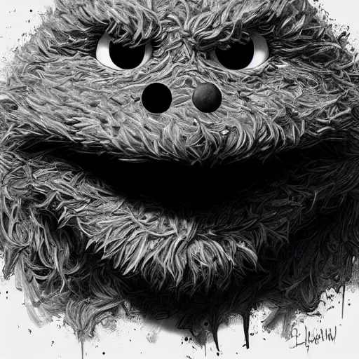 Image similar to ultra realistic illustration, cookie monster from sesame street, intricate, elegant, highly detailed, digital painting, artstation, concept art, smooth, sharp focus, illustration, art by artgerm and greg rutkowski and alphonse mucha