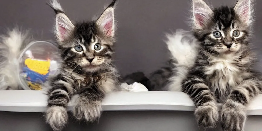 Image similar to maine coon kitten descendant 1 million in the future. the kitten wears a spacesuit, and explores cosmos in a space ship with a cat tree. science fiction blockbuster movie kittens rule the world or my favorite martian is a kitten!, lightyear ( film, 2 0 2 2 ) computer - animated science fiction action - adventure.