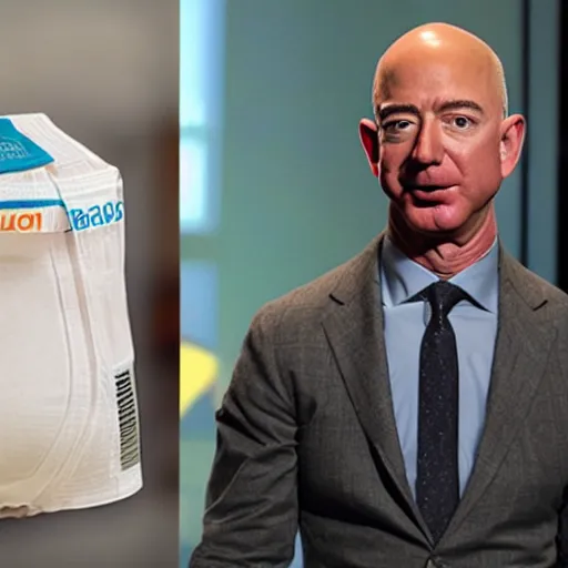 Image similar to jeff bezos wearing diapers