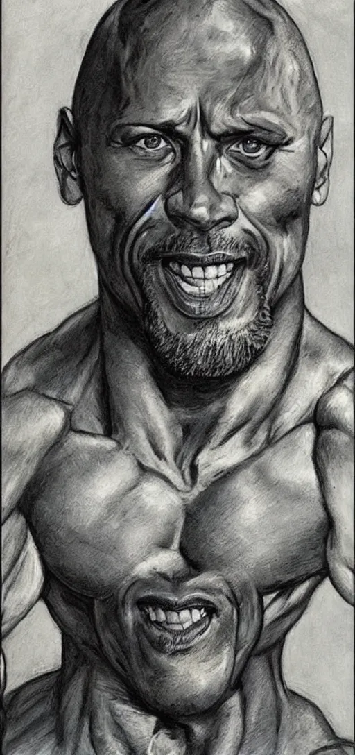 Image similar to dwayne johnson by steve huston