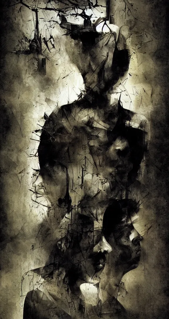 Image similar to The aftermath of war, book cover, highly detailed, minimalism, general human form, photorealistic, deep shadows, by Dave McKean